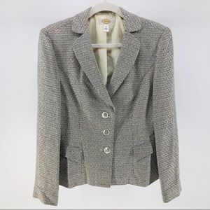 Talbots Silk Blend Knit Blazer, 3 Buttons